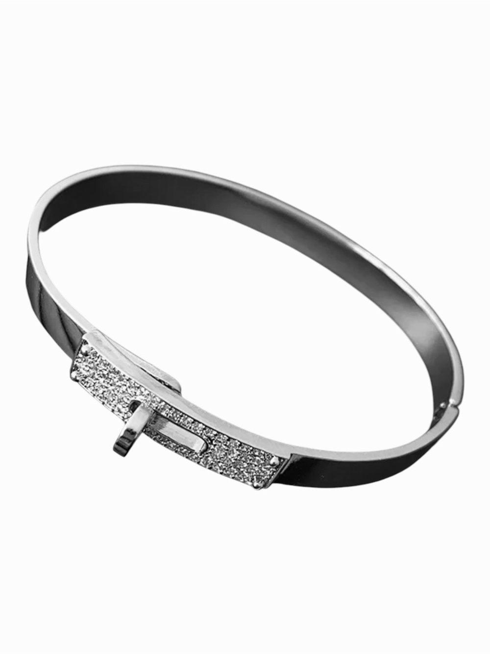 Twist Lock CZ Bangle NWT Gold Plated